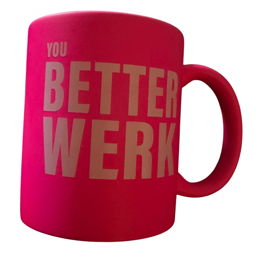 RuPaul Mug Las Vegas Pink You Better Werk 11oz Souvenir Ceramic NWT‎